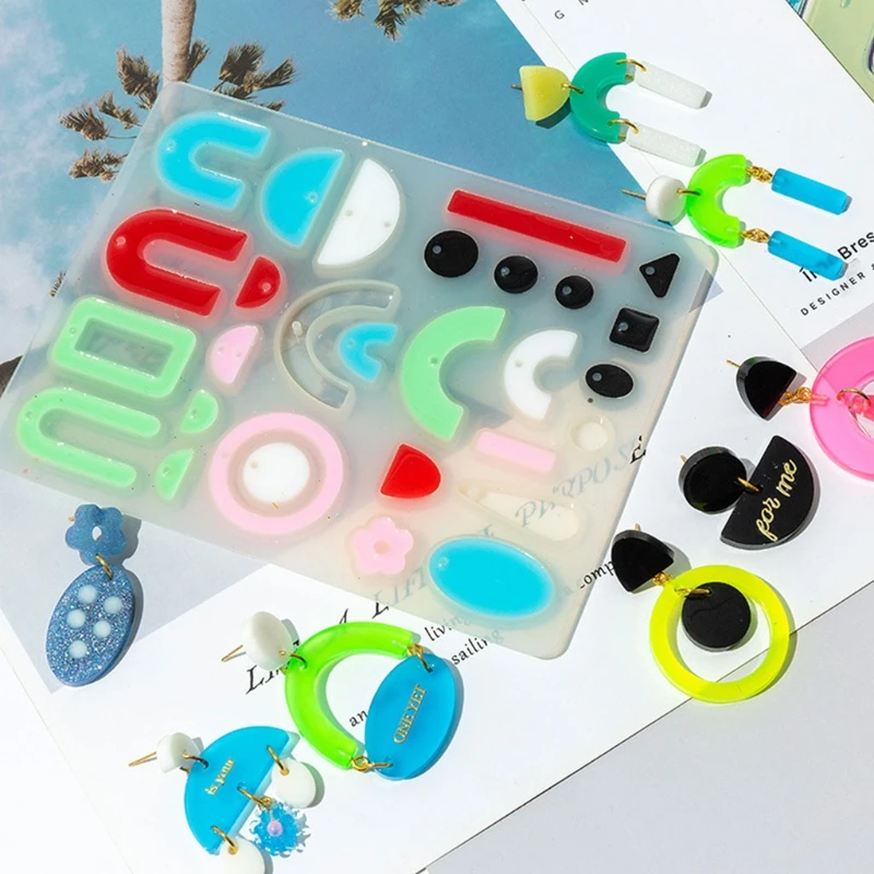 Crystal Epoxy Resin Mold Earring Ear Pendant Casting Silicone Mould DIY Crafts Jewelry Making Tool T84A
Crystal Epoxy Resin Mold Earring Ear Pendant Casting Silicone Mould DIY Crafts Jewelry Making Tool T84A