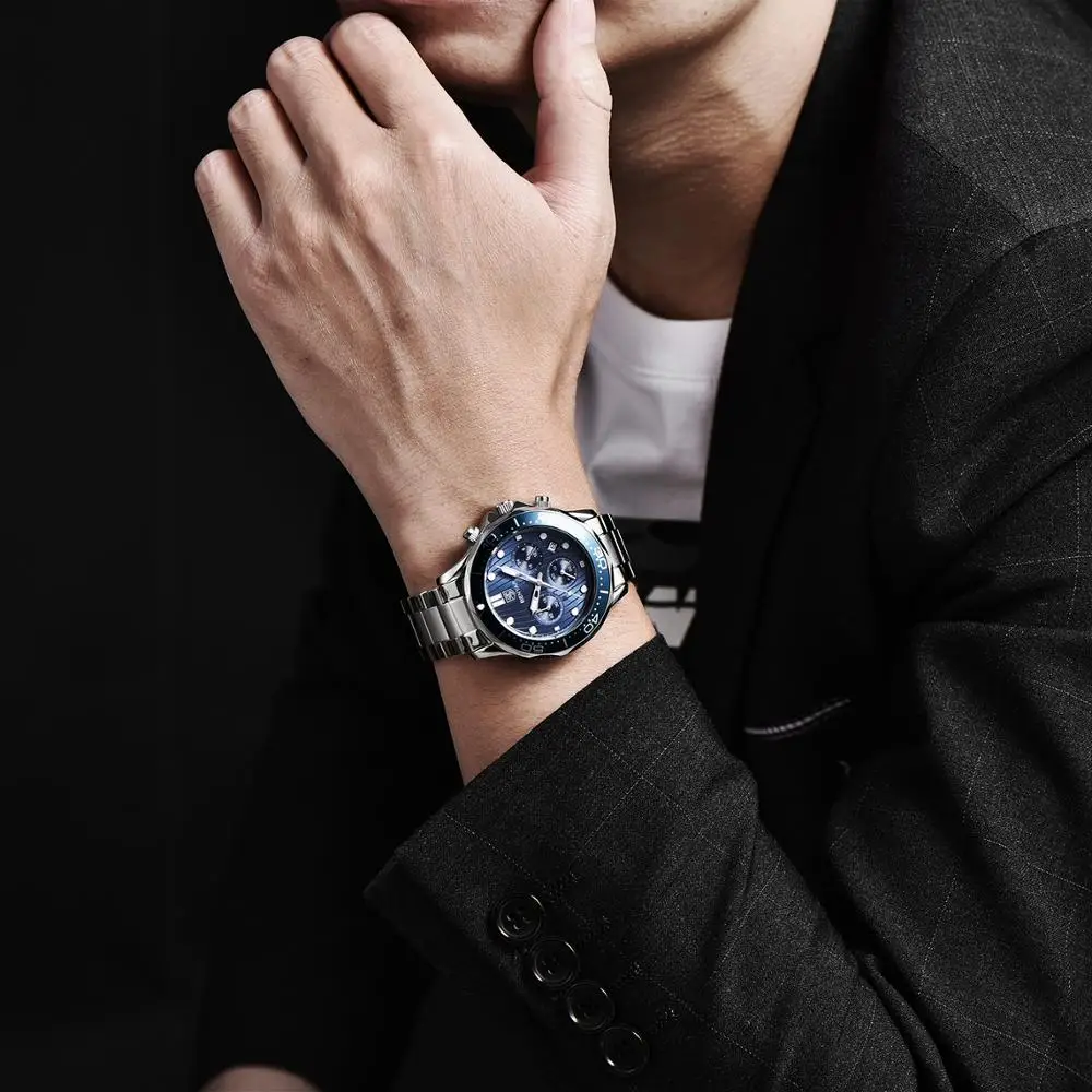 2020 New BENYAR DESIGN Blue Men's Watches Luxury Business Wrist Watches Mens Auto Date Quartz Watch Men Waterproof Chronograph
2020 New BENYAR DESIGN Blue Men's Watches Luxury Business Wrist Watches Mens Auto Date Quartz Watch Men Waterproof Chronograph