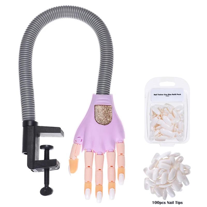 Practice Nail Hand+100Pcs Nail Training Tips Flexible Fake Hands Nail Trainer Manicure Practice Hand Mannequin Nail Art Tools
Practice Nail Hand+100Pcs Nail Training Tips Flexible Fake Hands Nail Trainer Manicure Practice Hand Mannequin Nail Art Tools