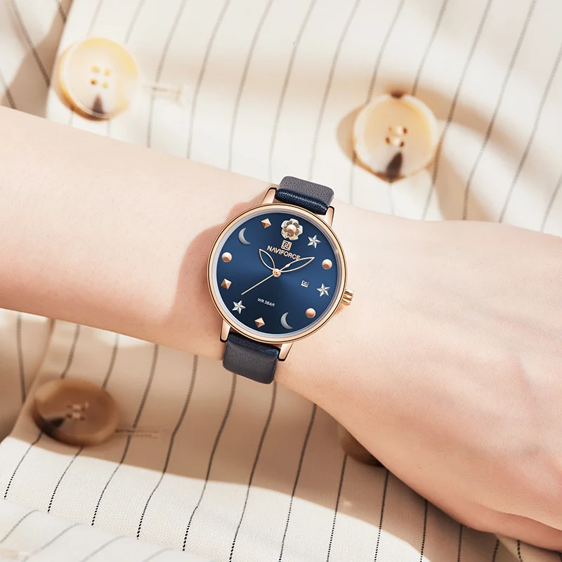 NAVIFORCE Women Watches Top Brand Luxury Fashion Female Quartz Wrist Watch Ladies Leather Waterproof Girl Clock Relogio Feminino
NAVIFORCE Women Watches Top Brand Luxury Fashion Female Quartz Wrist Watch Ladies Leather Waterproof Girl Clock Relogio Feminino
