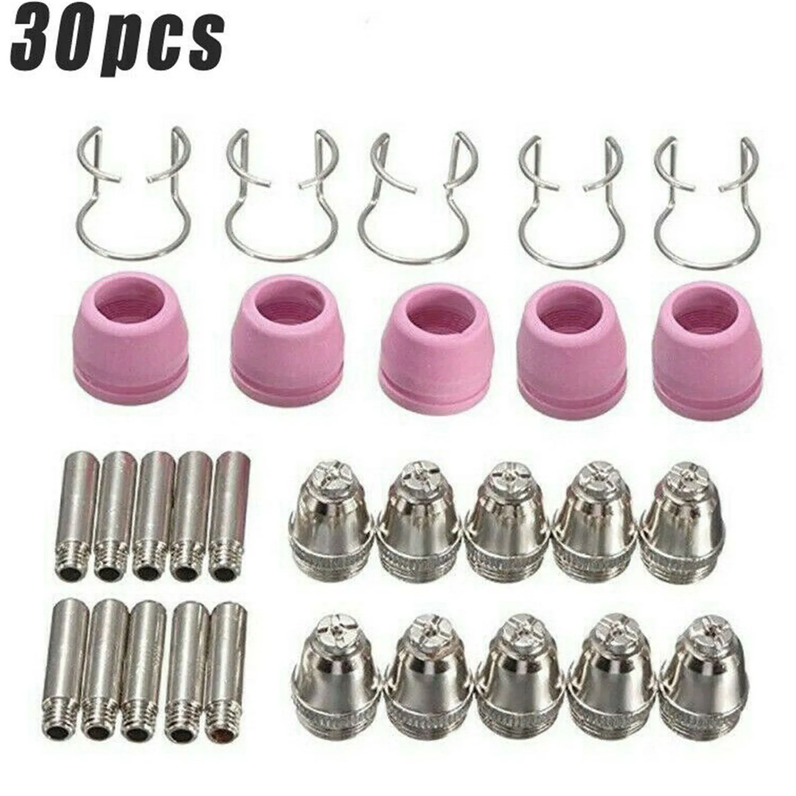 30Pcs For SG-55 AG-60 Kit Plasma Cutter Torch Electrode Tips Nozzle Cup Guide 100% Brand Consumables Kit
30Pcs For SG-55 AG-60 Kit Plasma Cutter Torch Electrode Tips Nozzle Cup Guide 100% Brand Consumables Kit
