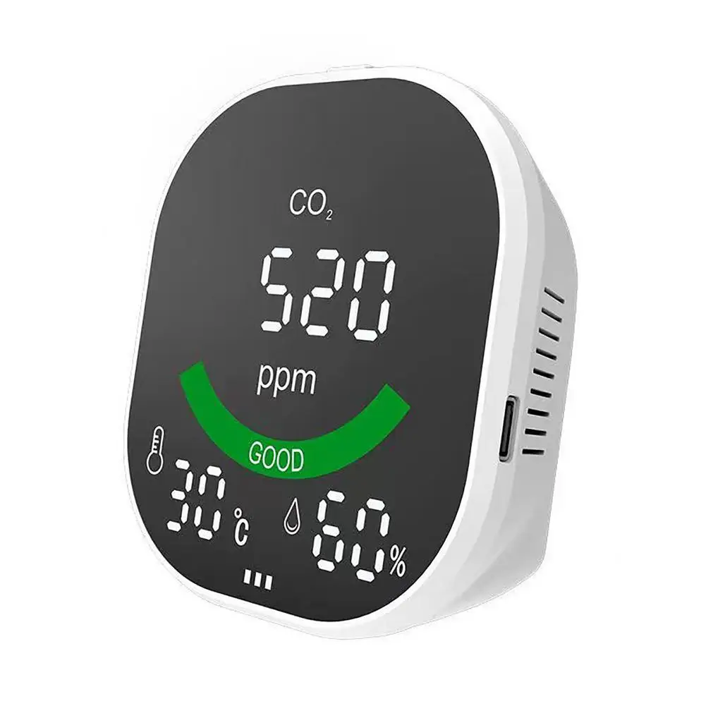 CO2 Monitor Rechargeable Carbon Dioxide Detector for Indoor Greenhouse Warehouse Air Quality Index Temperature Humidity Monitor
CO2 Monitor Rechargeable Carbon Dioxide Detector for Indoor Greenhouse Warehouse Air Quality Index Temperature Humidity Monitor