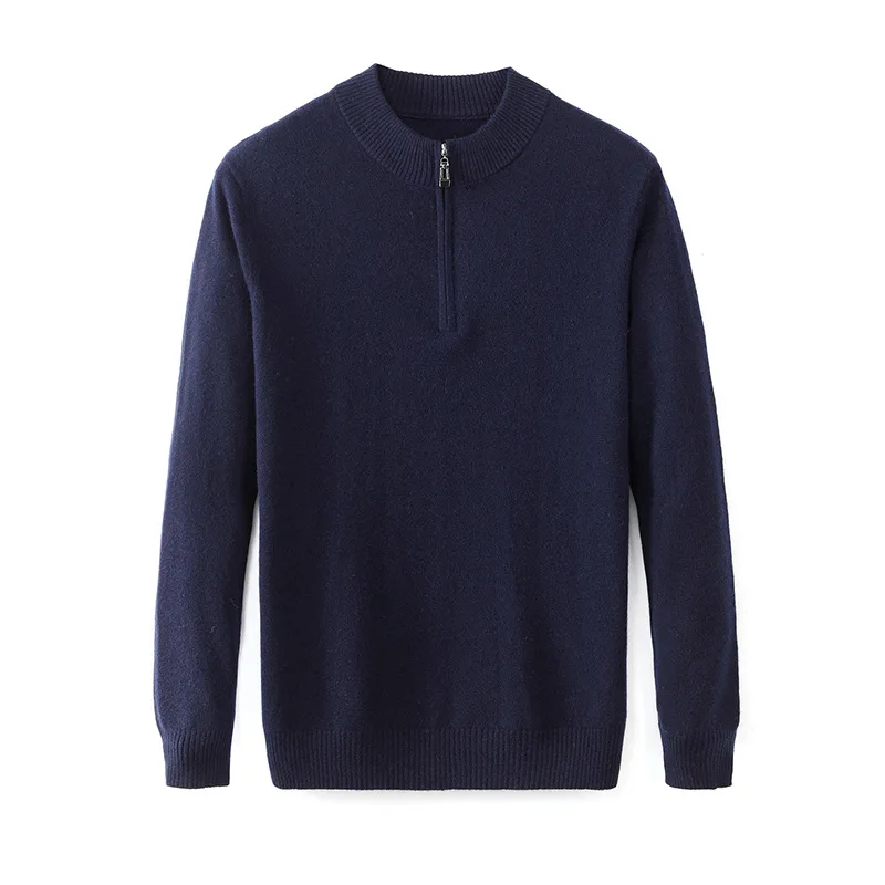 100% Cashmere Warm Soft Light High Quality Fashion Zip Man Knitted Pullover Winter Knitwear Male Solid Mock Neck Men Sweater
100% Cashmere Warm Soft Light High Quality Fashion Zip Man Knitted Pullover Winter Knitwear Male Solid Mock Neck Men Sweater