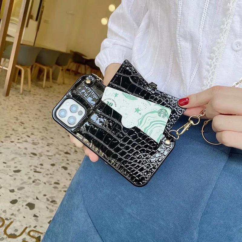 Luxury Crocodile Leather Wallet Strap Cord Crossbody Case For iPhone 11 12 Pro Max Card Pocket Stand Phone Cover
Luxury Crocodile Leather Wallet Strap Cord Crossbody Case For iPhone 11 12 Pro Max Card Pocket Stand Phone Cover