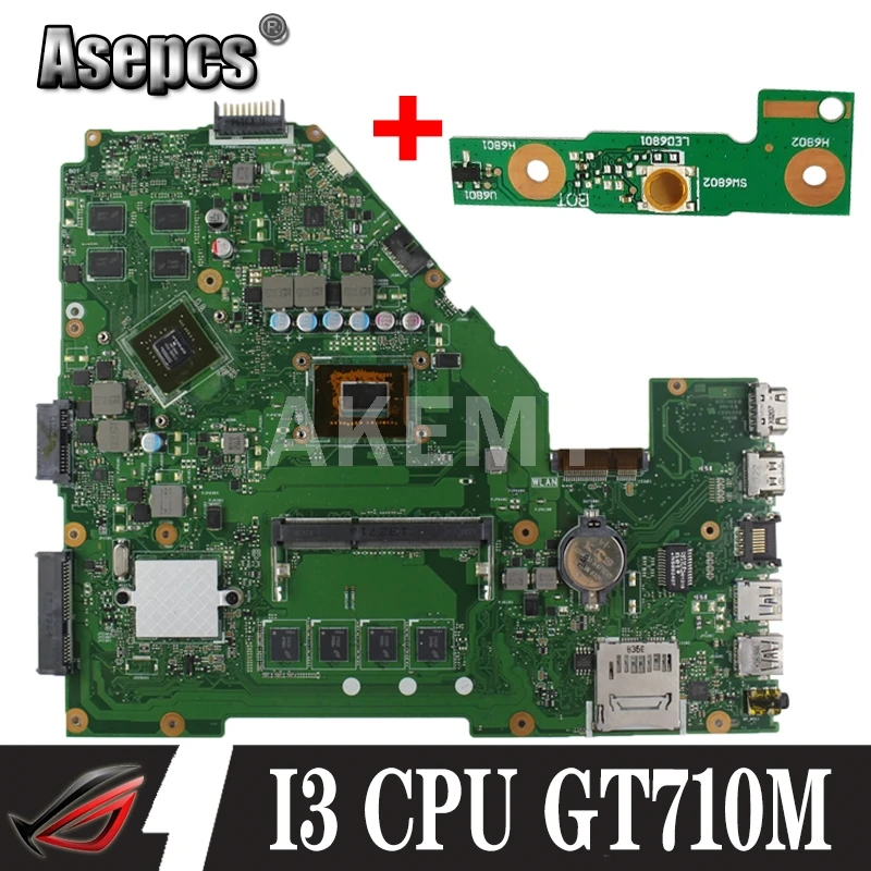 Asepcs X550CC материнская плата для ноутбука For Asus A550C X550CL R510C тест оригинальная 4G RAM I3 CPU