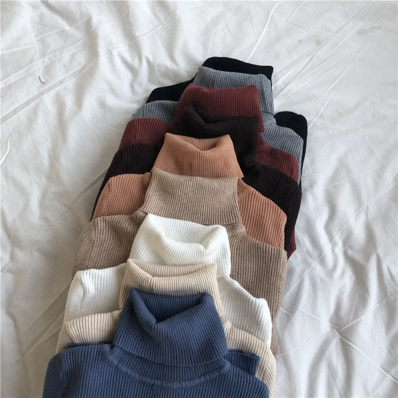 Women Turtleneck Knitting Sweaters 2020 Autumn Winter Tops Solid Color High Elastic Slim Women Pullover Soft Warm Sweater
Women Turtleneck Knitting Sweaters 2020 Autumn Winter Tops Solid Color High Elastic Slim Women Pullover Soft Warm Sweater