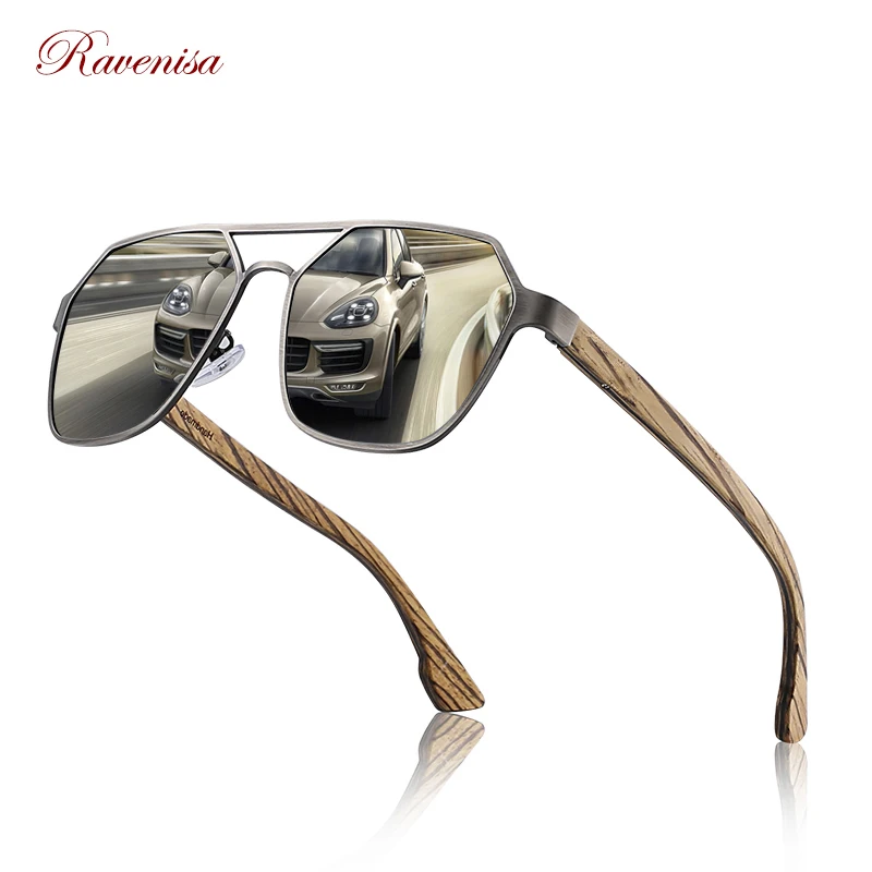 Ravenisa Metal Frame sunglasses spring wood Temple with polarized lenses and 4 colors sun glasses for men women gafas de sol
Ravenisa Metal Frame sunglasses spring wood Temple with polarized lenses and 4 colors sun glasses for men women gafas de sol