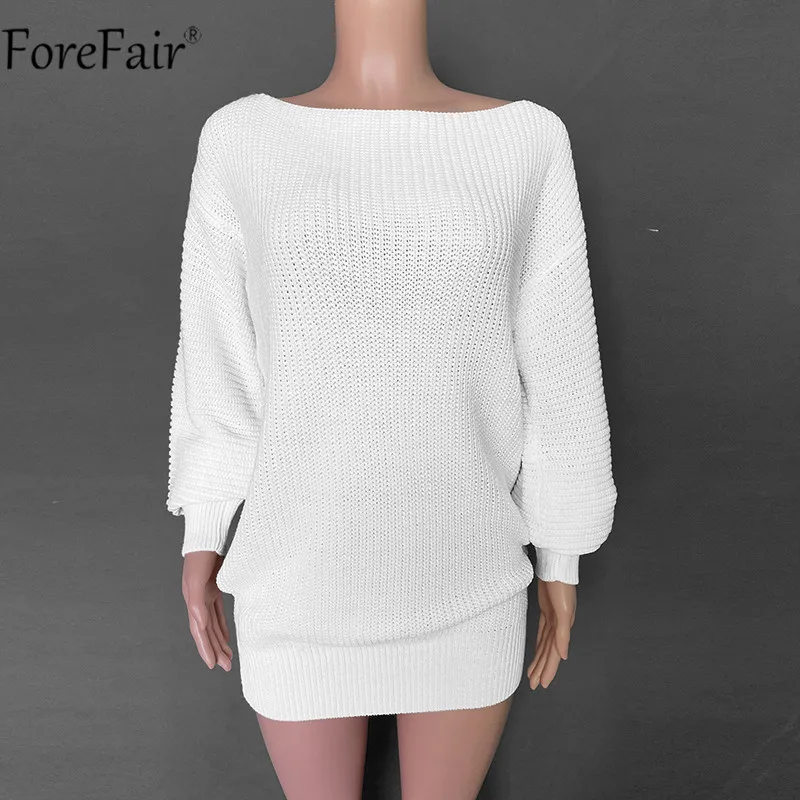 Forefair White Mini Long Lantern Sleeve Sexy Loose Sweater Dress Women 2020 Autumn Winter Knit Solid Casual Black Party Dresses
Forefair White Mini Long Lantern Sleeve Sexy Loose Sweater Dress Women 2020 Autumn Winter Knit Solid Casual Black Party Dresses