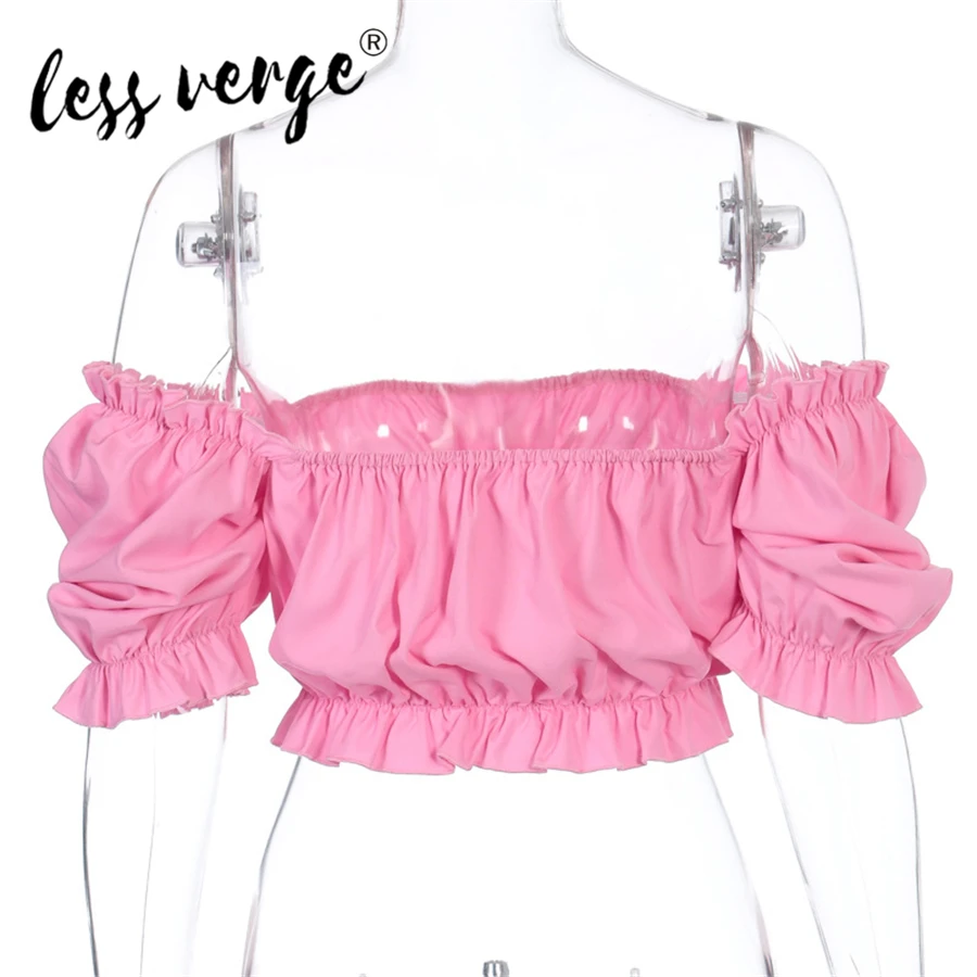 Lessverge New Fashion Women Crop Top Puff Sleeve High Street Sexy Summer Crop Top Strapless Camisole 
Lessverge New Fashion Women Crop Top Puff Sleeve High Street Sexy Summer Crop Top Strapless Camisole