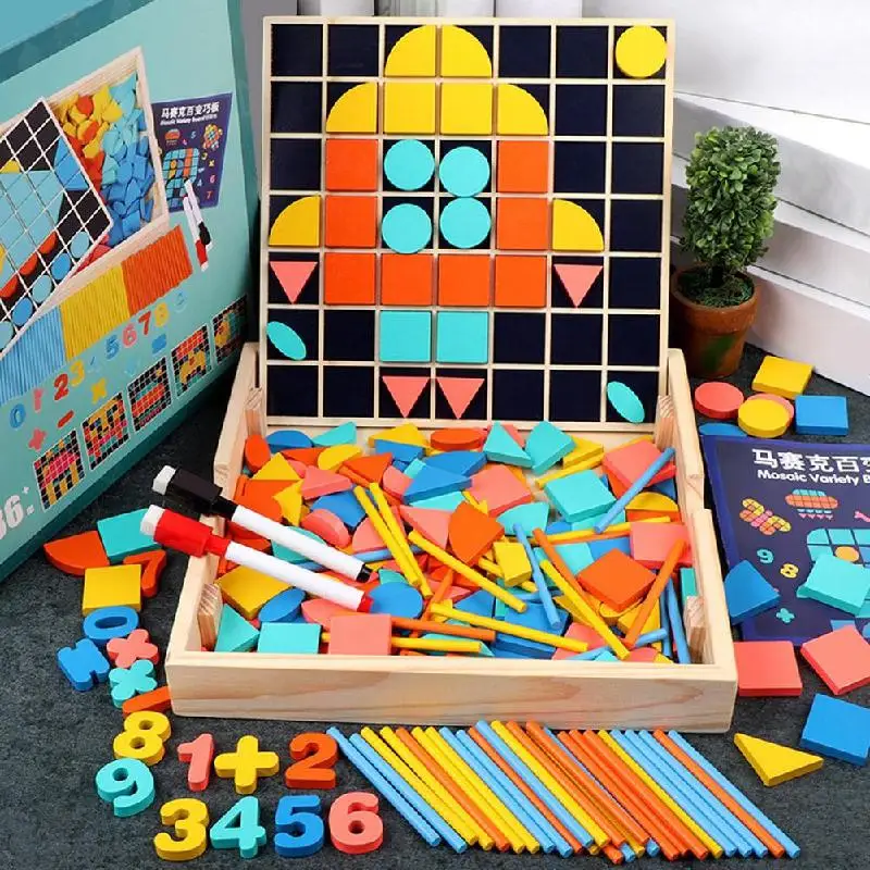 Children's Early Education Mosaic Jigsaw Puzzle Intelligence Puzzle Toys Multi-function Learning Box Children's Drawboard Toys
Children's Early Education Mosaic Jigsaw Puzzle Intelligence Puzzle Toys Multi-function Learning Box Children's Drawboard Toys