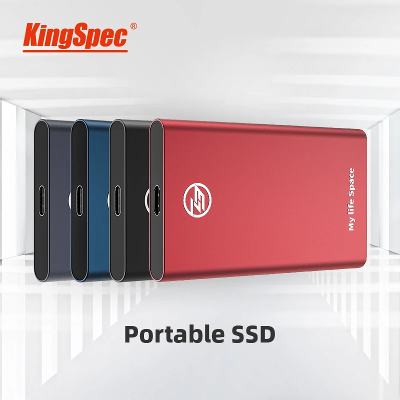Портативный внешний SSD накопитель KingSpec 1 ТБ 512 ГБ 256 128 64 ГБ|Внешние SSD| |