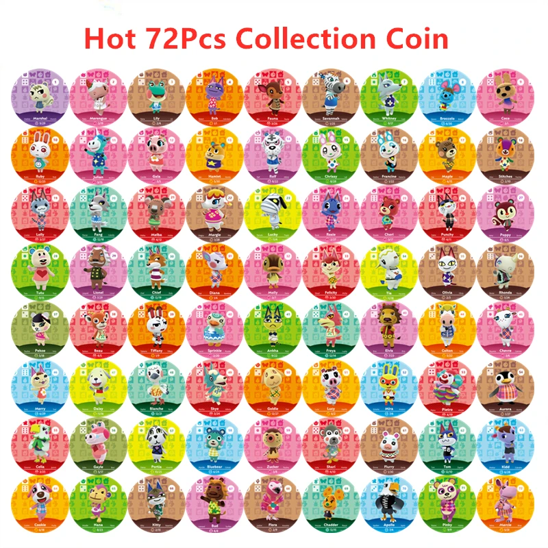 72Pcs Hot Villagers Collection Coin NFC Card For NS Games Switch Animal Croxxing Ntag215 New Horizons
72Pcs Hot Villagers Collection Coin NFC Card For NS Games Switch Animal Croxxing Ntag215 New Horizons
