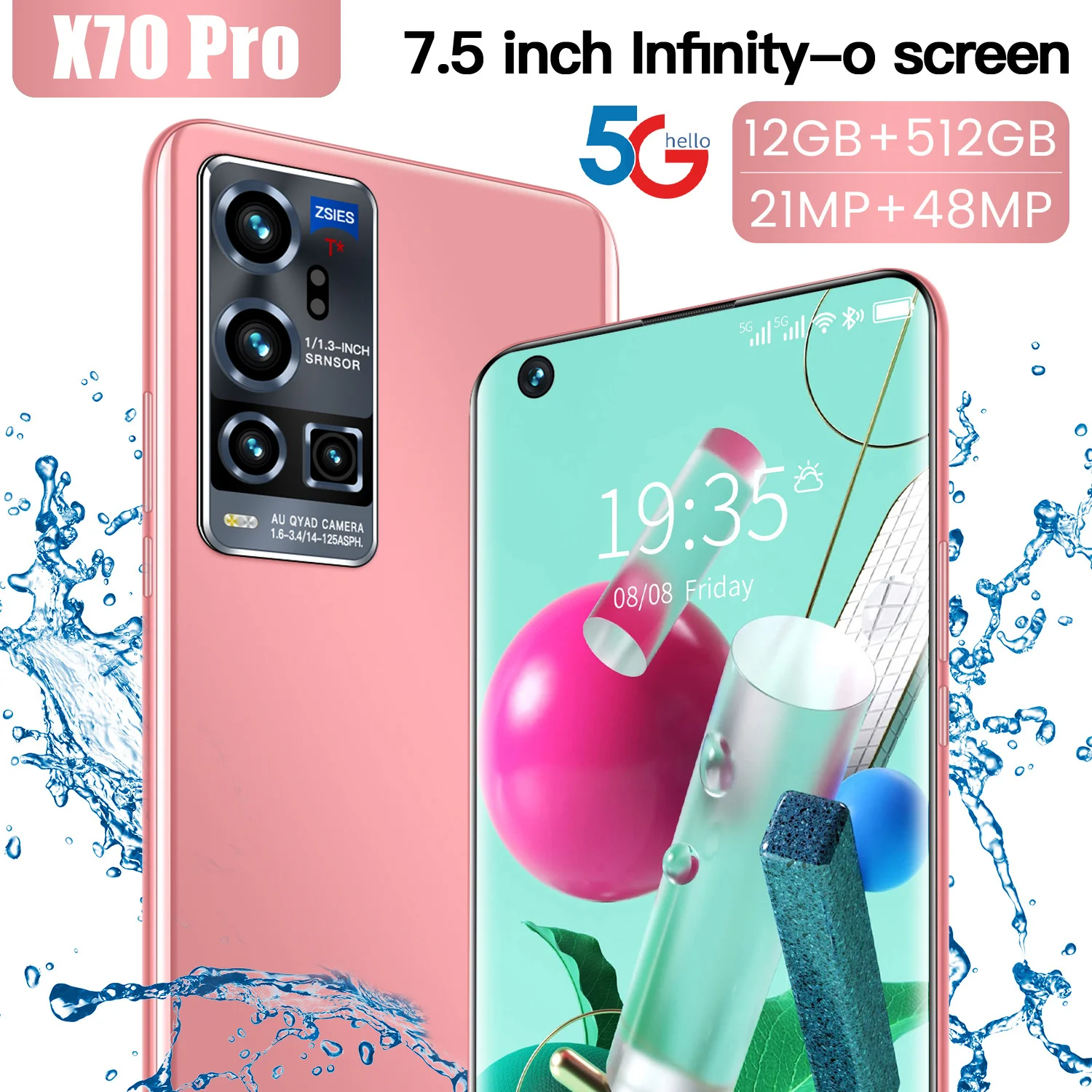 New Arrival 2021 X7Pro 16GB RAM 512GB ROM 7.5 Inch Big Screen Face Unlock Andriod 10.0 Mobile Phone 5600mAh MTK6799 Smartphones
New Arrival 2021 X7Pro 16GB RAM 512GB ROM 7.5 Inch Big Screen Face Unlock Andriod 10.0 Mobile Phone 5600mAh MTK6799 Smartphones