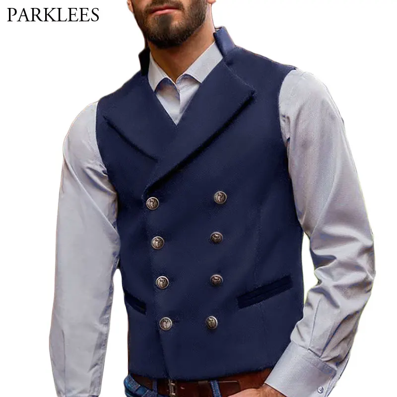 Жилет Мужской винтажный костюмный, брендовый двубортный жилет s для свадьбы, выпускного вечера, повседневный Приталенный жилет в стиле стим...
Жилет Мужской винтажный костюмный, брендовый двубортный жилет s для свадьбы, выпускного вечера, повседневный Приталенный жилет в стиле стим...