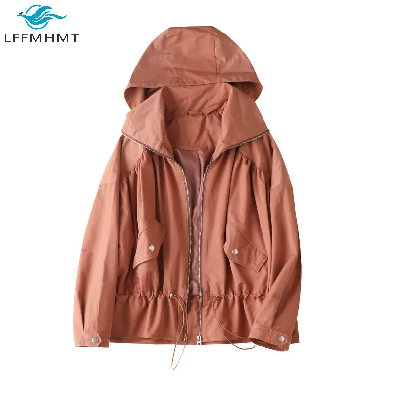 Women Spring Autumn Fashion Long Sleeve Black Hooded Coat Office Lady Casual Loose Korean Style Short Version Jacket Female Tops
Women Spring Autumn Fashion Long Sleeve Black Hooded Coat Office Lady Casual Loose Korean Style Short Version Jacket Female Tops