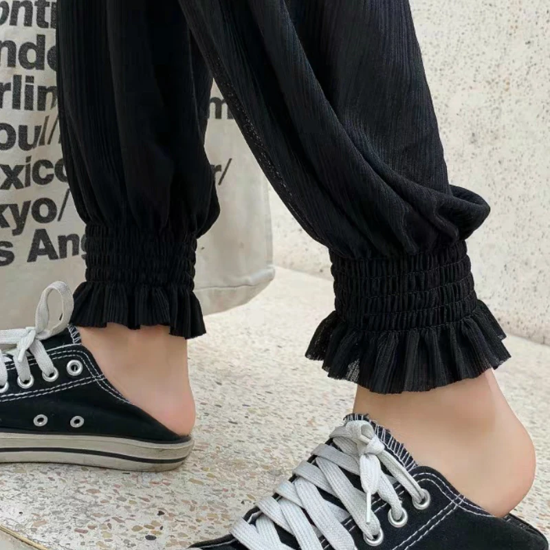 Plaid Pants Women Pleated Ruffle Leisure Chic Womens Elegant Harajuku Thin Summer Breathable Daily Streetwear Harem Trousers New
Plaid Pants Women Pleated Ruffle Leisure Chic Womens Elegant Harajuku Thin Summer Breathable Daily Streetwear Harem Trousers New