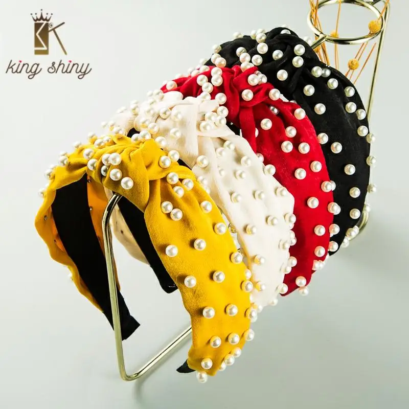 Elegant Simulated Peal Knot Headband for Woman Vintage Hand Made Wide Solid Silk Fabric Twist Hairband Girl Party Hair Accessory
Elegant Simulated Peal Knot Headband for Woman Vintage Hand Made Wide Solid Silk Fabric Twist Hairband Girl Party Hair Accessory