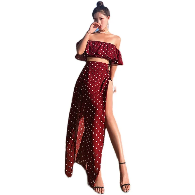 2021 Summer New Women's Clothing Seaside Vacation Super Fairy Polka-Dot Long Dress Sexy Two-Piece Suit Beach Style
2021 Summer New Women's Clothing Seaside Vacation Super Fairy Polka-Dot Long Dress Sexy Two-Piece Suit Beach Style