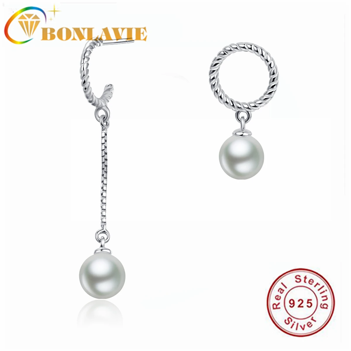 Серьги с искусственным жемчугом BONLAVIE, серебряные и розовые золотые свадебные серьги
Серьги с искусственным жемчугом BONLAVIE, серебряные и розовые золотые свадебные серьги