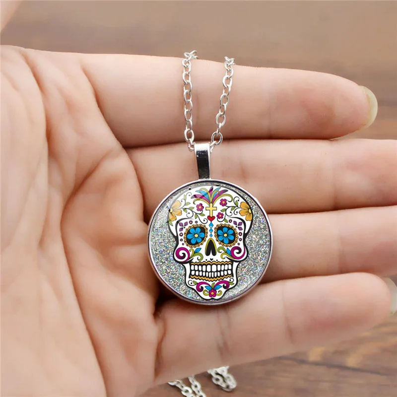 Mexico Sugar Skull Art Photo Cabochon Glass Jewelry Set Fashion Necklace Bracelet Earring Jewelry Sets for Women Gifts 
Mexico Sugar Skull Art Photo Cabochon Glass Jewelry Set Fashion Necklace Bracelet Earring Jewelry Sets for Women Gifts