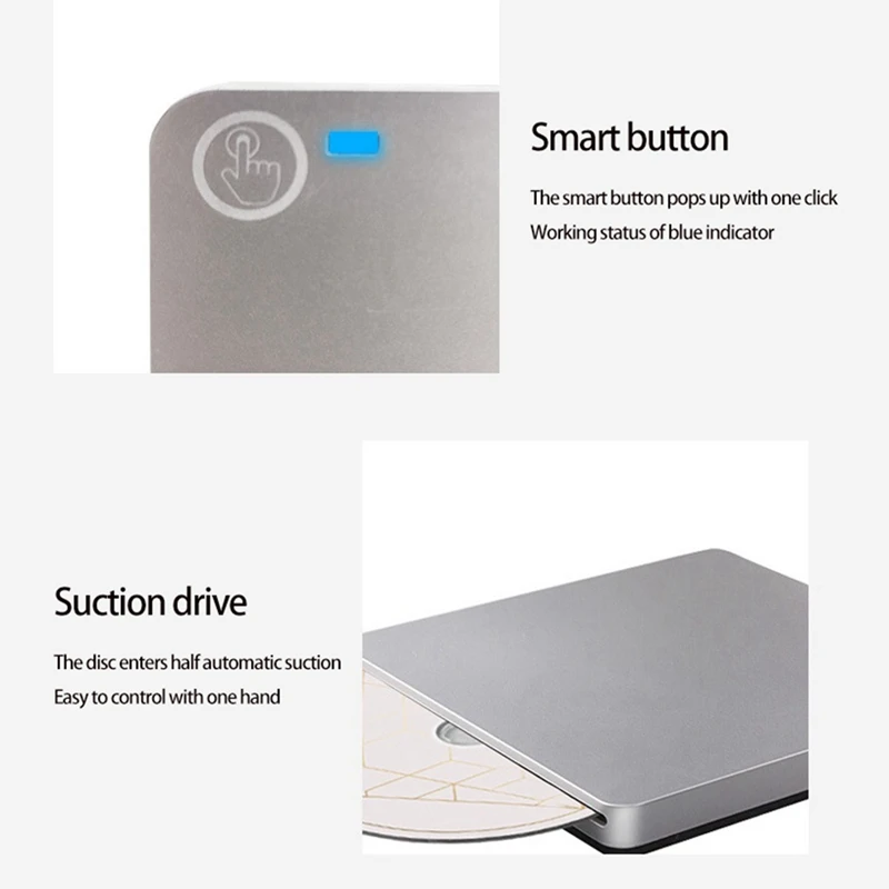 CD/DVD Burner Dual-Port Slot-Loading USB3.0/Type-C External Mobile Optical Drive
CD/DVD Burner Dual-Port Slot-Loading USB3.0/Type-C External Mobile Optical Drive