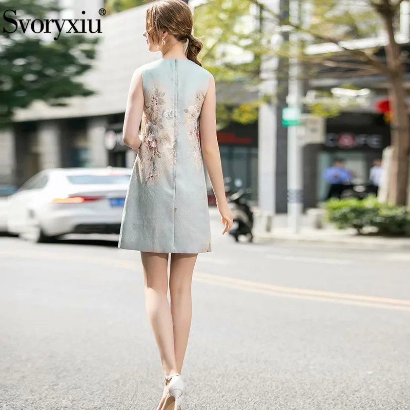 Svoryxiu 2020 New Summer Runway Jacquard Sleeveless Mini Dress Women's luxury Crystal Beaded Flower Print Fashion Dresses Female
Svoryxiu 2020 New Summer Runway Jacquard Sleeveless Mini Dress Women's luxury Crystal Beaded Flower Print Fashion Dresses Female