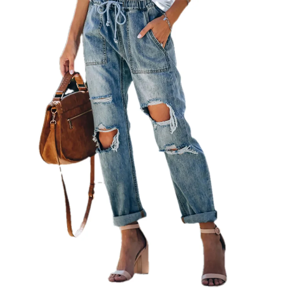 2021 new fashion spring fall versatile women's blue jeans ripped sexy midwaist tie female straight pants pants Y2K
2021 new fashion spring fall versatile women's blue jeans ripped sexy midwaist tie female straight pants pants Y2K