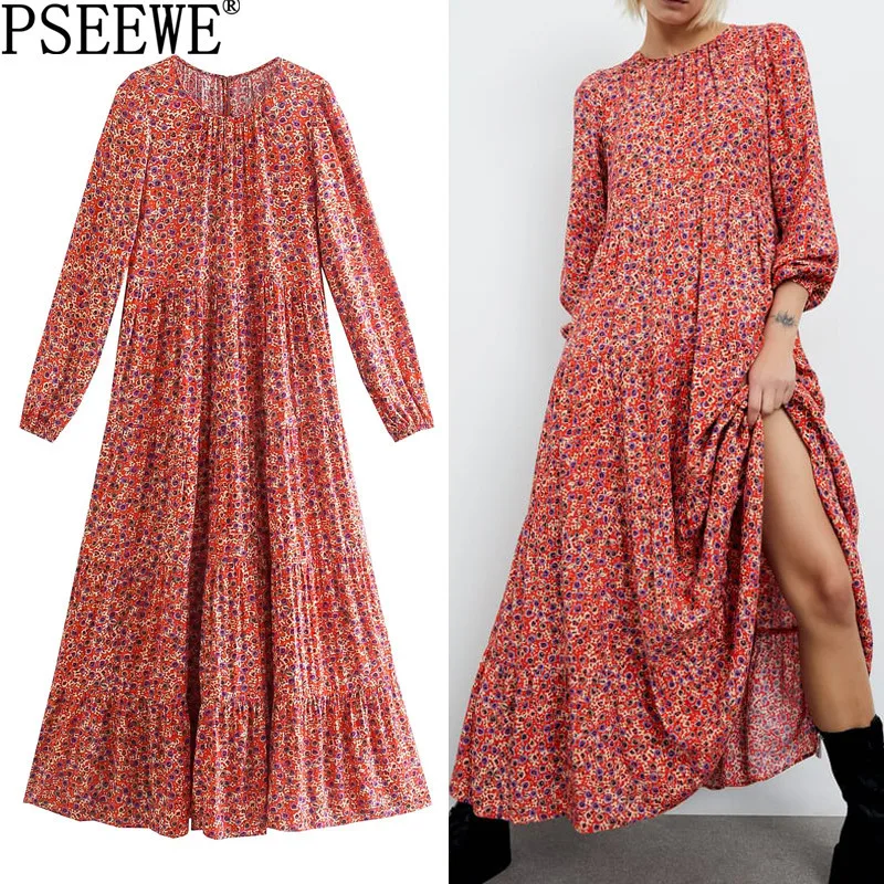 PSEEWE Za 2021 Floral Dress Woman Ruffle Long Dress Women Long Puff Sleeve Casual Dresses Ladies Autumn Ruched Midi Dresses
PSEEWE Za 2021 Floral Dress Woman Ruffle Long Dress Women Long Puff Sleeve Casual Dresses Ladies Autumn Ruched Midi Dresses