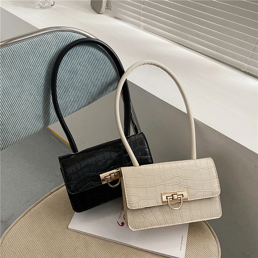 Vintage Women Pure Color Alligator Pattern PU Leather Shoulder Underarm Bag Casual Ladies Top-handle Handbags Small Purses
Vintage Women Pure Color Alligator Pattern PU Leather Shoulder Underarm Bag Casual Ladies Top-handle Handbags Small Purses
