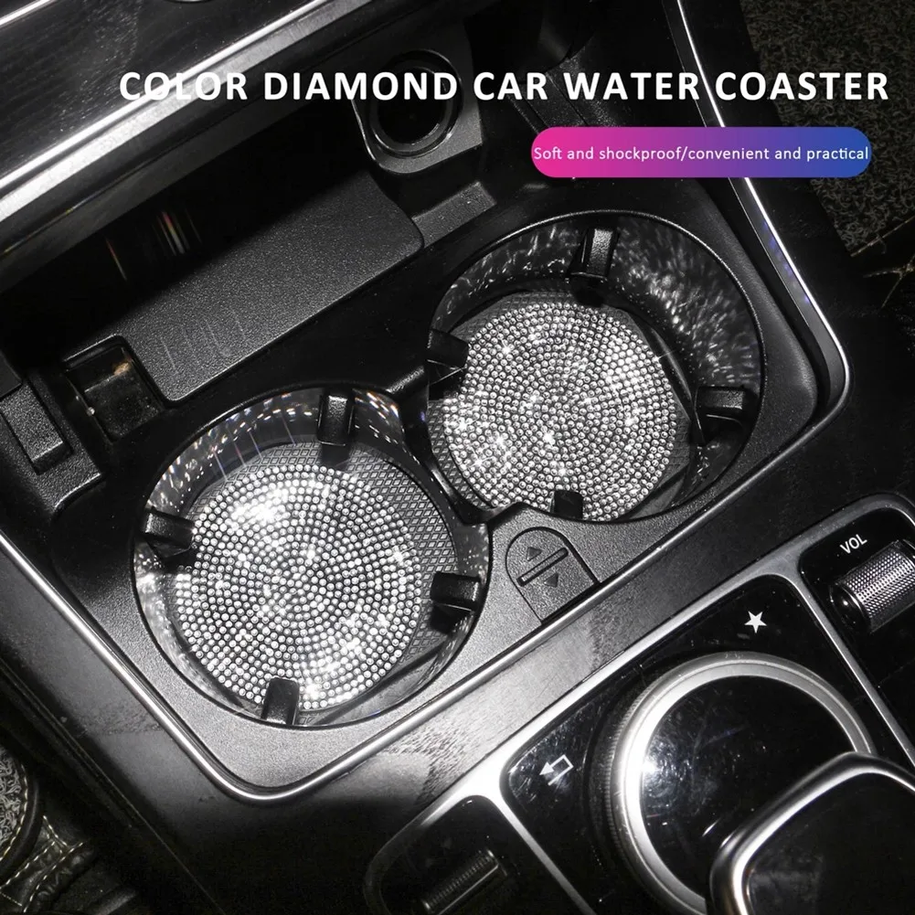 2PCS Diamond Coaster With Slot For Water Cups Non-slip Silica Gel Pad Diamond Bling Round Cup Holder Car Accessory
2PCS Diamond Coaster With Slot For Water Cups Non-slip Silica Gel Pad Diamond Bling Round Cup Holder Car Accessory
