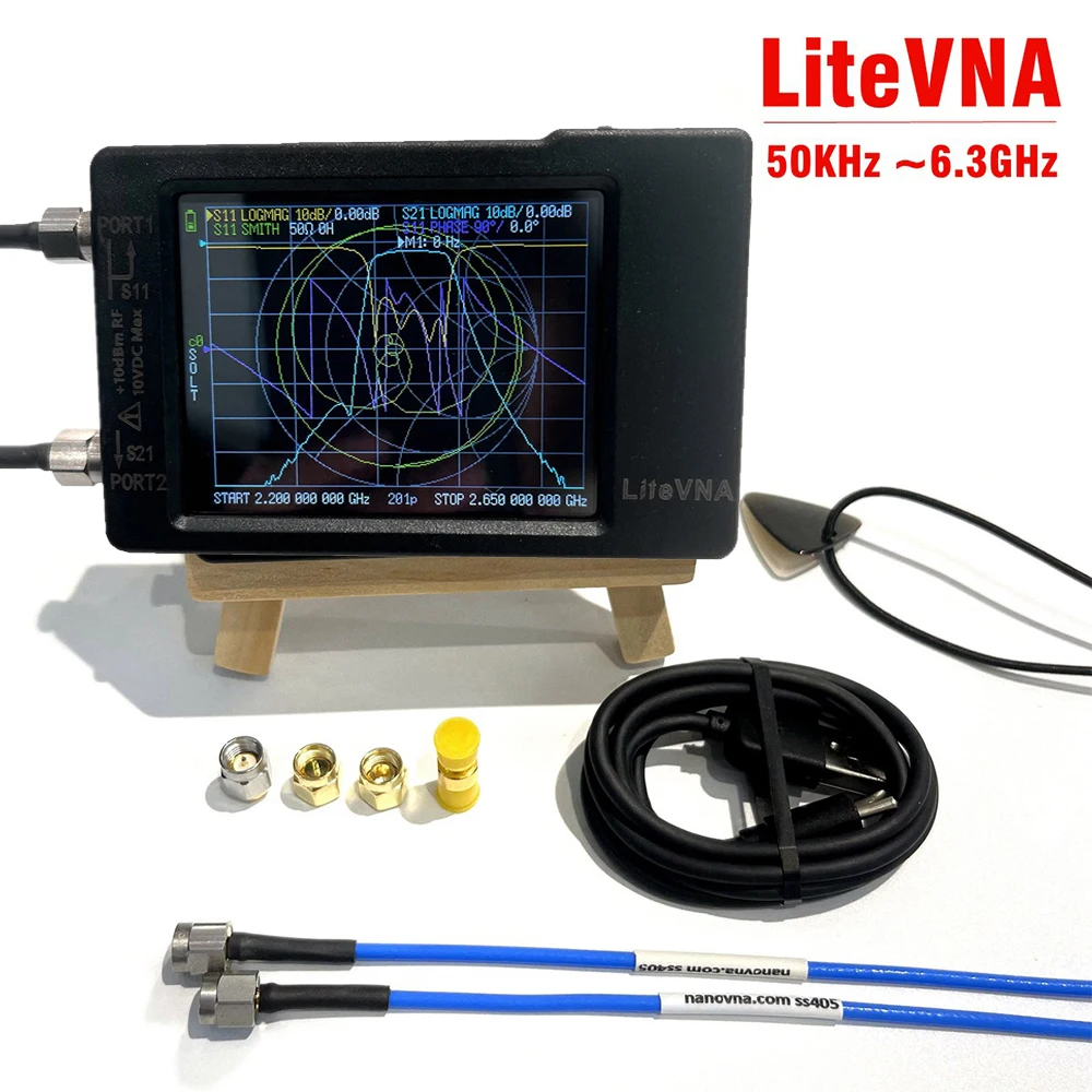Handheld Spectrum Analyzer with 2.8 Inch LCD Display Battery 50KHz ~6.3GHz MF HF VHF UHF Measuring Spectrum Network Analyzer Kit
Handheld Spectrum Analyzer with 2.8 Inch LCD Display Battery 50KHz ~6.3GHz MF HF VHF UHF Measuring Spectrum Network Analyzer Kit