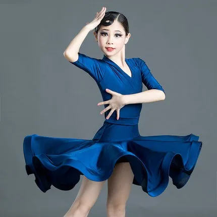 New Girls Carnival Jazz Dancewear Costume Kids Modern Latin Ballroom Party Dresses Middle Sleeve V Neck Profession Dance Dress
New Girls Carnival Jazz Dancewear Costume Kids Modern Latin Ballroom Party Dresses Middle Sleeve V Neck Profession Dance Dress