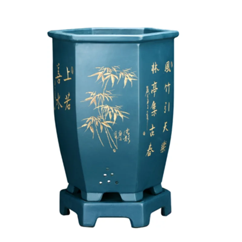 Yixing Purple Sand Orchid Basin Large Bonsai Breathable High Grade Handmade Plant Pot Six Square Ceramic Household Flower Vase
Yixing Purple Sand Orchid Basin Large Bonsai Breathable High Grade Handmade Plant Pot Six Square Ceramic Household Flower Vase