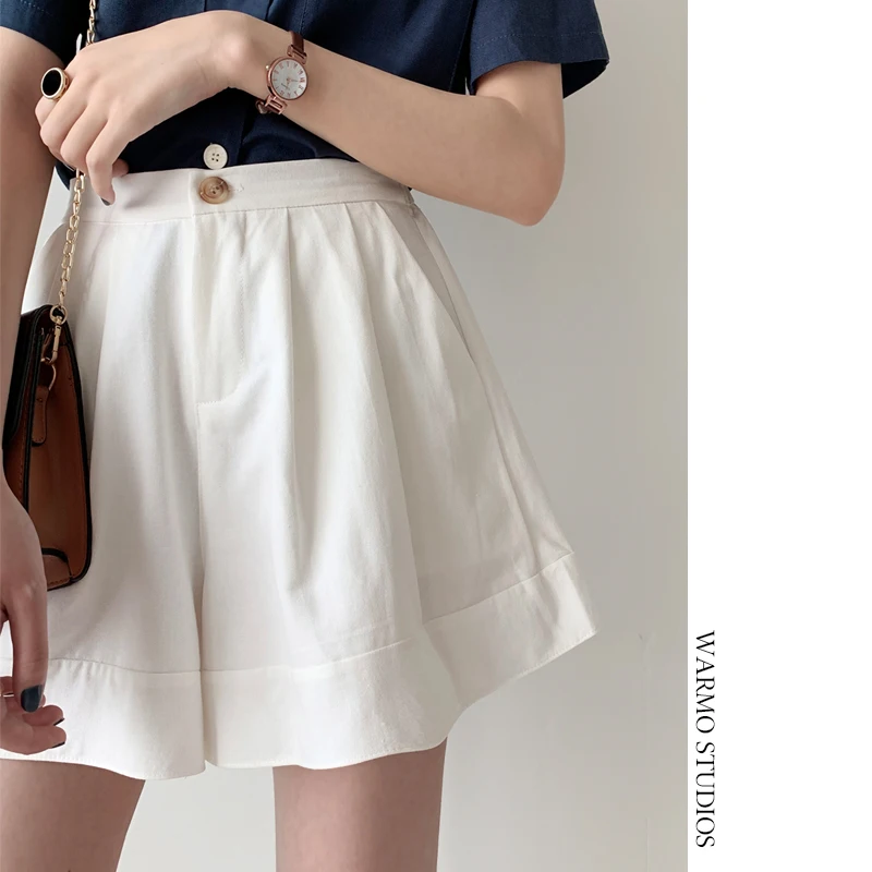20201 new summer college shorts cotton high waist wide leg front pleats increase girls' casual wear
20201 new summer college shorts cotton high waist wide leg front pleats increase girls' casual wear