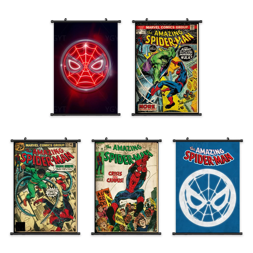 Marvel Wall Art Canvas Spider Man Pictures Movie Poster Plastic Scroll Disney Hanging Painting Print Home Decoration Living Room
Marvel Wall Art Canvas Spider Man Pictures Movie Poster Plastic Scroll Disney Hanging Painting Print Home Decoration Living Room