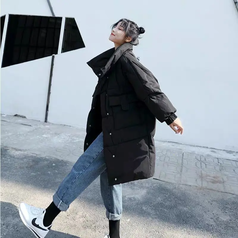 Winter Women's Cotton Clothes 2021 Fashion Atmosphere Simplicity Mid-Length Loose Thickenbread Coat Stand-Up Collar Pocket
Winter Women's Cotton Clothes 2021 Fashion Atmosphere Simplicity Mid-Length Loose Thickenbread Coat Stand-Up Collar Pocket