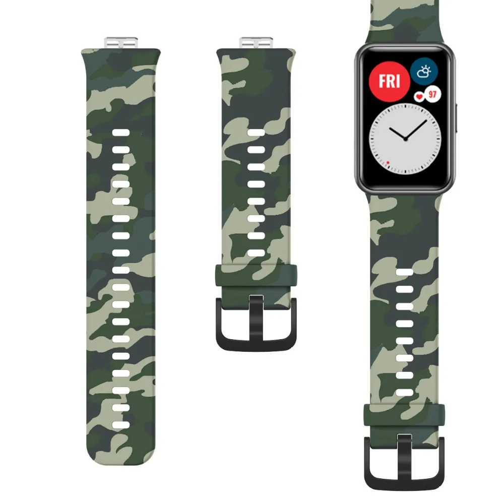 Резиновый сменный ремешок для Huawei Watch Fit Band спортивный умный водонепроницаемый