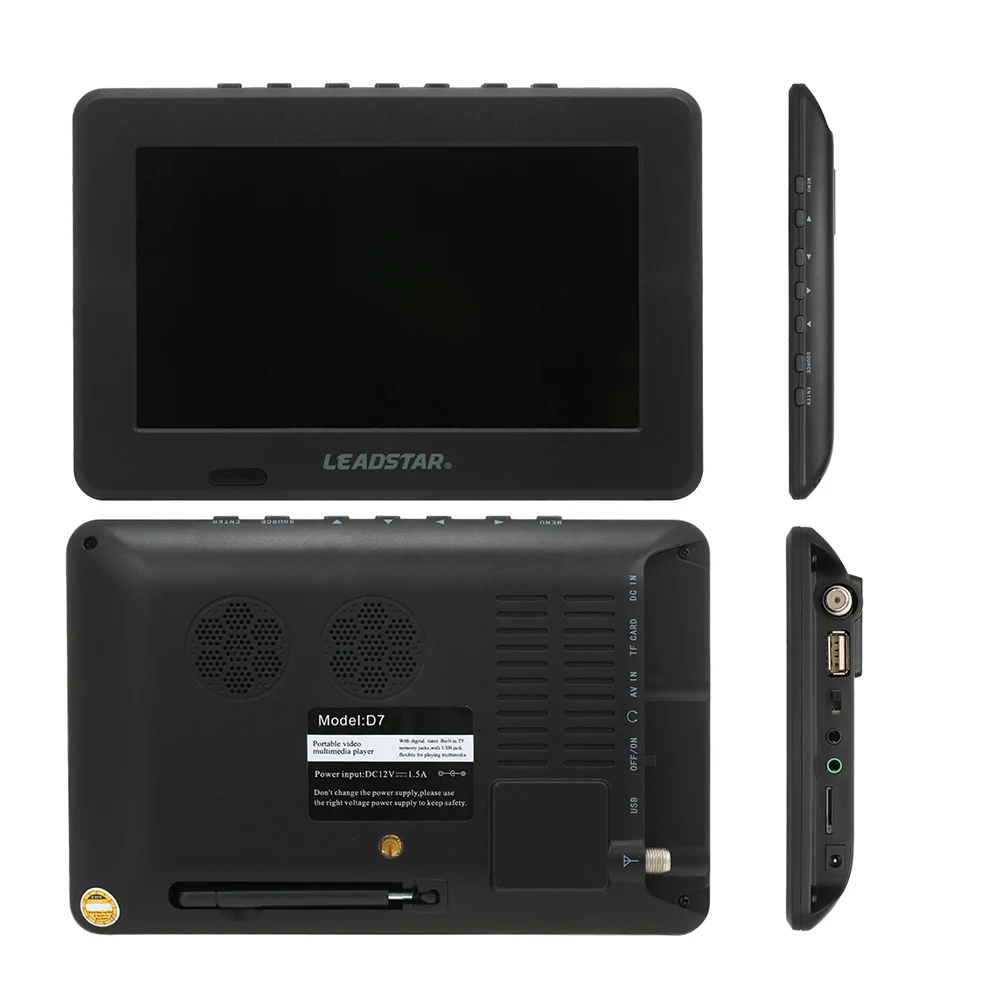 LEADSTAR Mini TV 7 inch ATSC Digital Analog Television 800x600 Resolution Portable Video Player Support PVR USB TF Card | Электроника