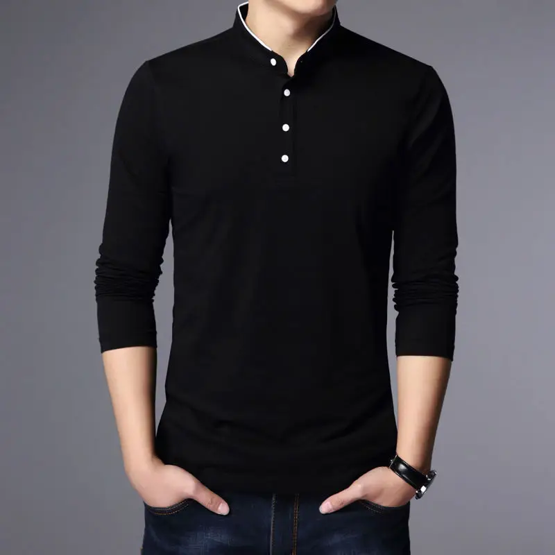 New Spring Men Polo Shirt 95% Cotton Solid Color Mandarin Collar Long Sleeve Polo Men Slim Fit Polo Homme polo t shirt for men
New Spring Men Polo Shirt 95% Cotton Solid Color Mandarin Collar Long Sleeve Polo Men Slim Fit Polo Homme polo t shirt for men
