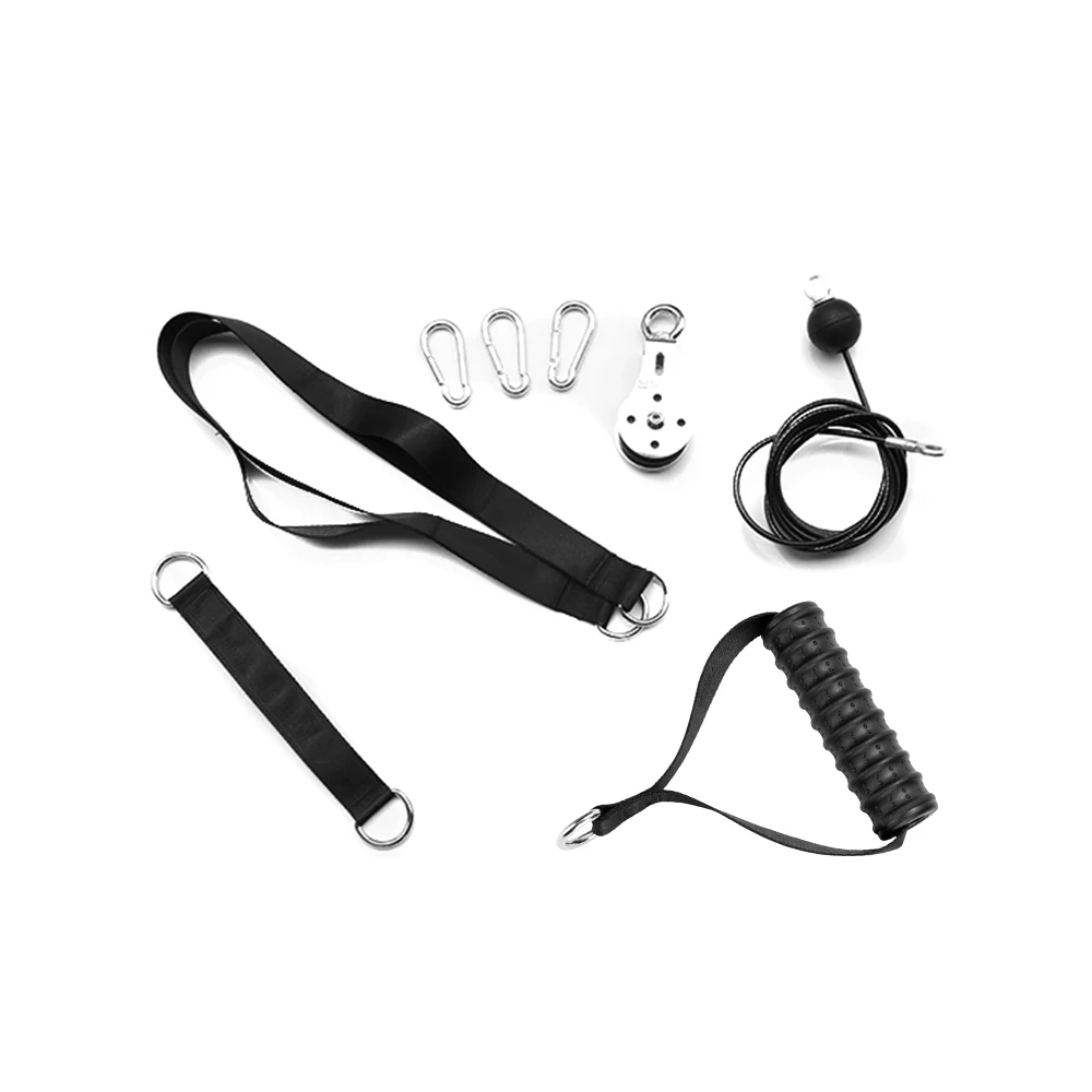 Fitness Equipment for Home Gym DIY Pulley Cable Machine Attachment System Arm Biceps Triceps Blaster Hand Strength Workout 
Fitness Equipment for Home Gym DIY Pulley Cable Machine Attachment System Arm Biceps Triceps Blaster Hand Strength Workout