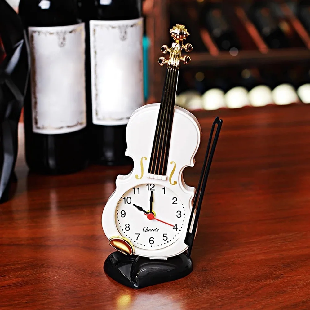 Students Use Violin Alarm Clock Creative Fashion Simple European Style Children'S Cute Cartoon Bedside Retro Ornament Decoration
Students Use Violin Alarm Clock Creative Fashion Simple European Style Children'S Cute Cartoon Bedside Retro Ornament Decoration
