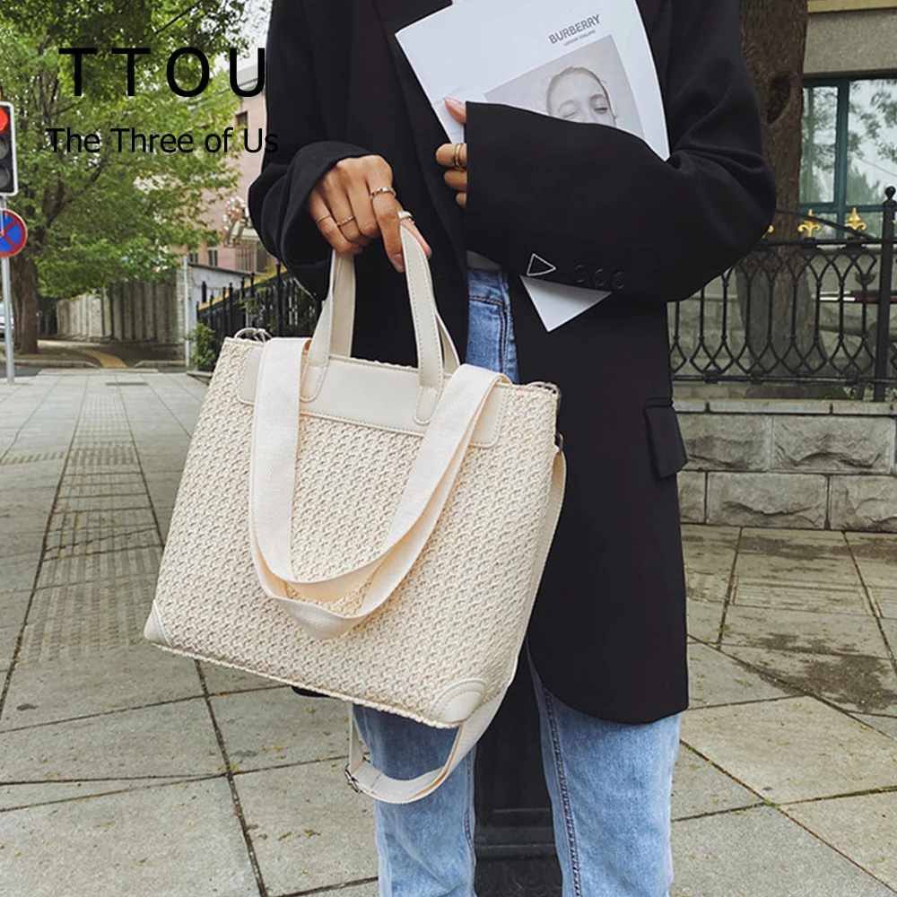 Quality Woven Straw shoulder Bag For Women Large Capacity Summer Beach Handbags Rattan Handmade Knitted Travel Ladies Bags 
Quality Woven Straw shoulder Bag For Women Large Capacity Summer Beach Handbags Rattan Handmade Knitted Travel Ladies Bags