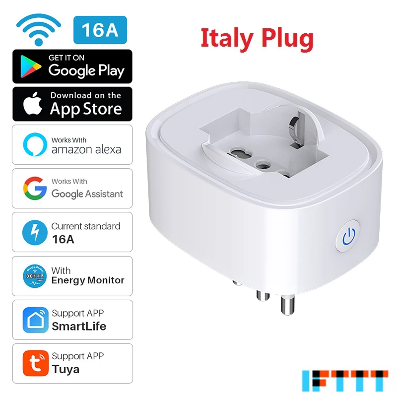 Tuya WiFi Smart Plug Socket 16A Power Monitor Timing Function APP Remote Voice Control Outlet Works With Alexa Google Home
Tuya WiFi Smart Plug Socket 16A Power Monitor Timing Function APP Remote Voice Control Outlet Works With Alexa Google Home
