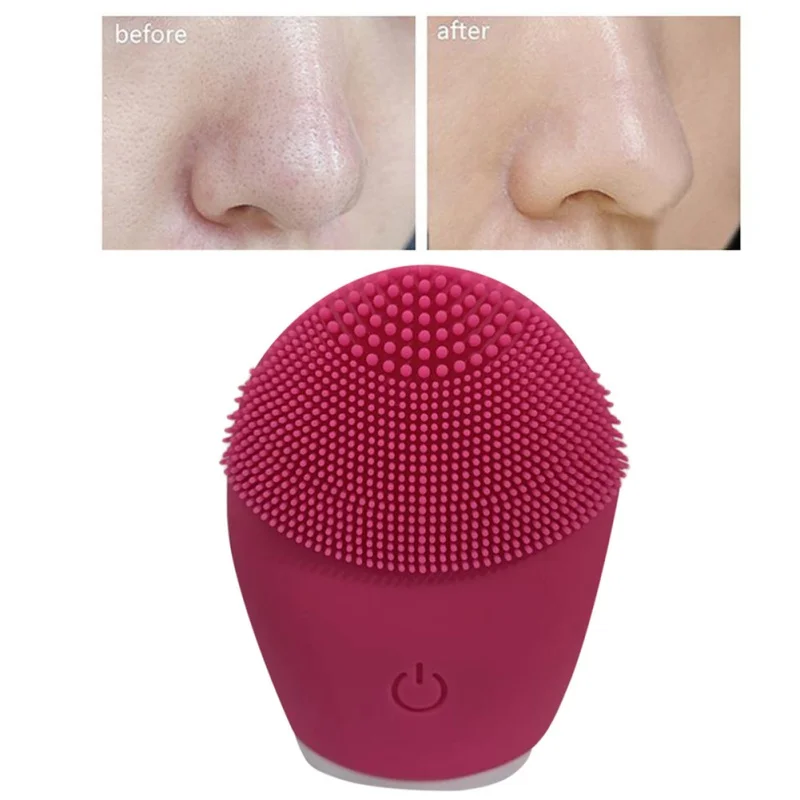 Black Head Cleaner Rechargeable Ultrasonic Vibration Electric Facial Cleansing Brush Silicone Sonic Face Cleansing Brush
Black Head Cleaner Rechargeable Ultrasonic Vibration Electric Facial Cleansing Brush Silicone Sonic Face Cleansing Brush