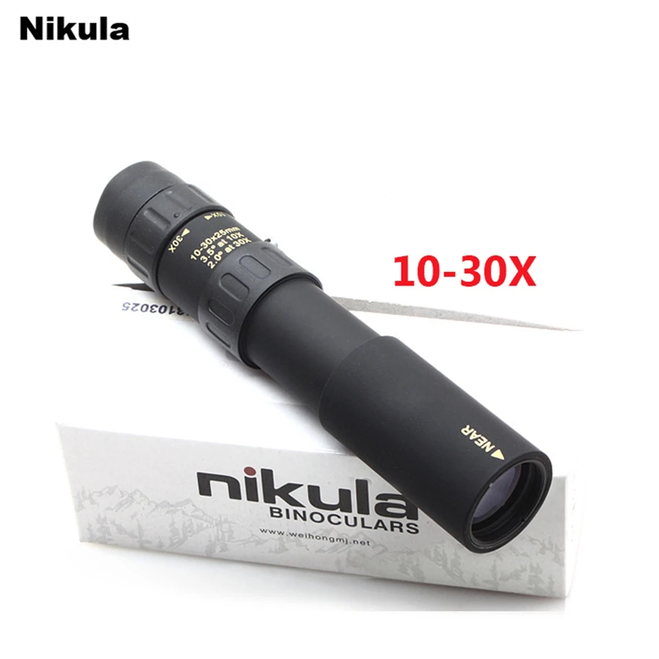 Original binoculars Nikula 10-30x25Zoom Monocular high quality Telescope Pocket Binoculo Hunting Optical Prism Scope
Original binoculars Nikula 10-30x25Zoom Monocular high quality Telescope Pocket Binoculo Hunting Optical Prism Scope