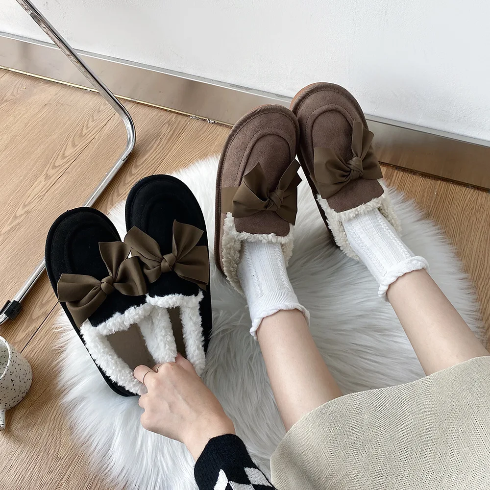 Plush Flat Shoes Women's Flats Autumn and Winter Wear 2021 New Style Bowknot Flat Casual Ladies Shoes
Plush Flat Shoes Women's Flats Autumn and Winter Wear 2021 New Style Bowknot Flat Casual Ladies Shoes