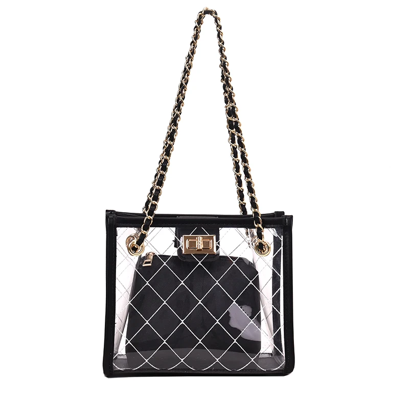 Transparent Jelly Big bag 2021 Fashion New High Quality PVC Women's Designer Handbag High capacity Chain Shoulder Messenger Bags
Transparent Jelly Big bag 2021 Fashion New High Quality PVC Women's Designer Handbag High capacity Chain Shoulder Messenger Bags