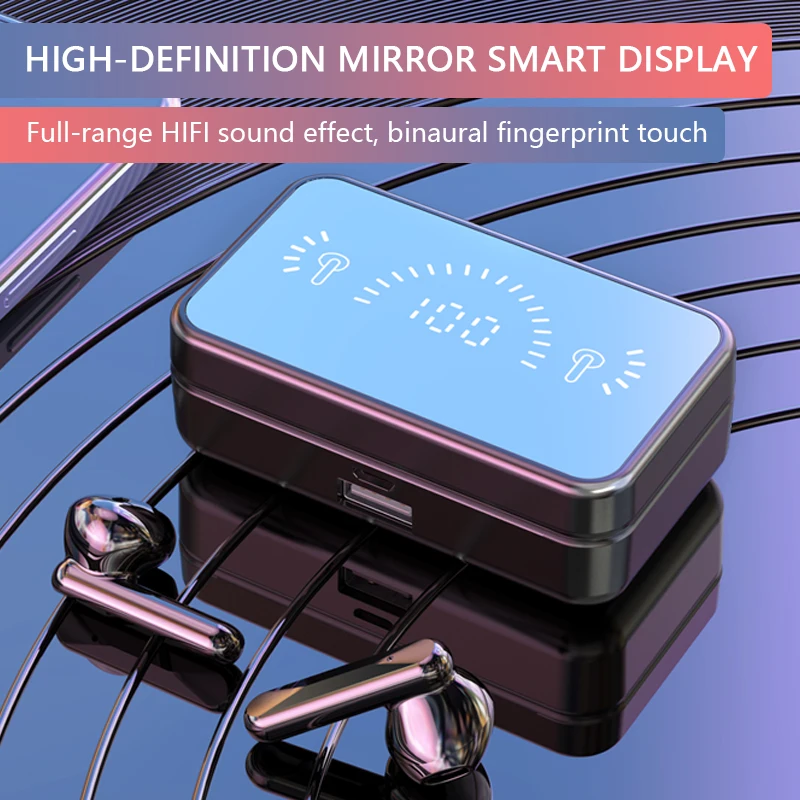 HiFi Sound Quality Touch Bluetooth Wireless Headphones Dual In-ear Mini Sports Fone Bluetooth Waterproof and Sweat-proof New
HiFi Sound Quality Touch Bluetooth Wireless Headphones Dual In-ear Mini Sports Fone Bluetooth Waterproof and Sweat-proof New