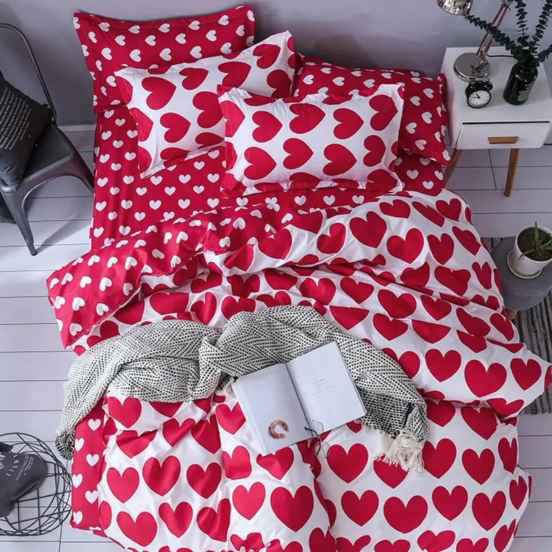 J Pink Love 4pcs Girl Boy Kid Bed Cover Set Duvet Cover Adult Child Bed Sheets And Pillowcases Comforter Bedding Set 2TJ-61017
J Pink Love 4pcs Girl Boy Kid Bed Cover Set Duvet Cover Adult Child Bed Sheets And Pillowcases Comforter Bedding Set 2TJ-61017