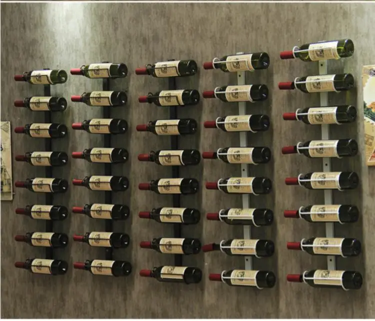 Wine rack wall hanging simple hanging wine rack wine cabinet European modern wall art wine bottle display stand